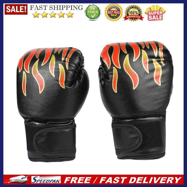 2pcs Boxing Fighting Gloves Kids Muay Thai Sparring Kickboxing Flame Gloves