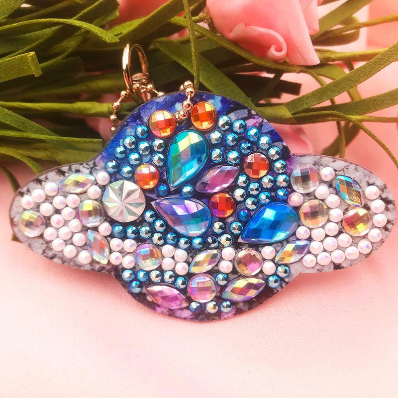 5pcs DIY Planet Full Drill Special Shaped Diamond Painting Keychains Gifts Newly