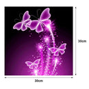 DIY-5D Diamond Embroidery Purple Butterfly Painting Cross Stitch Home Decor