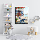 Frameless Oil Paint By Numbers Seaside Garden DIY Canvas Picture Craft Kit