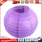 4 inch Round Chinese Paper Lantern DIY Paper Ball Lamp Party Decor (Purple)