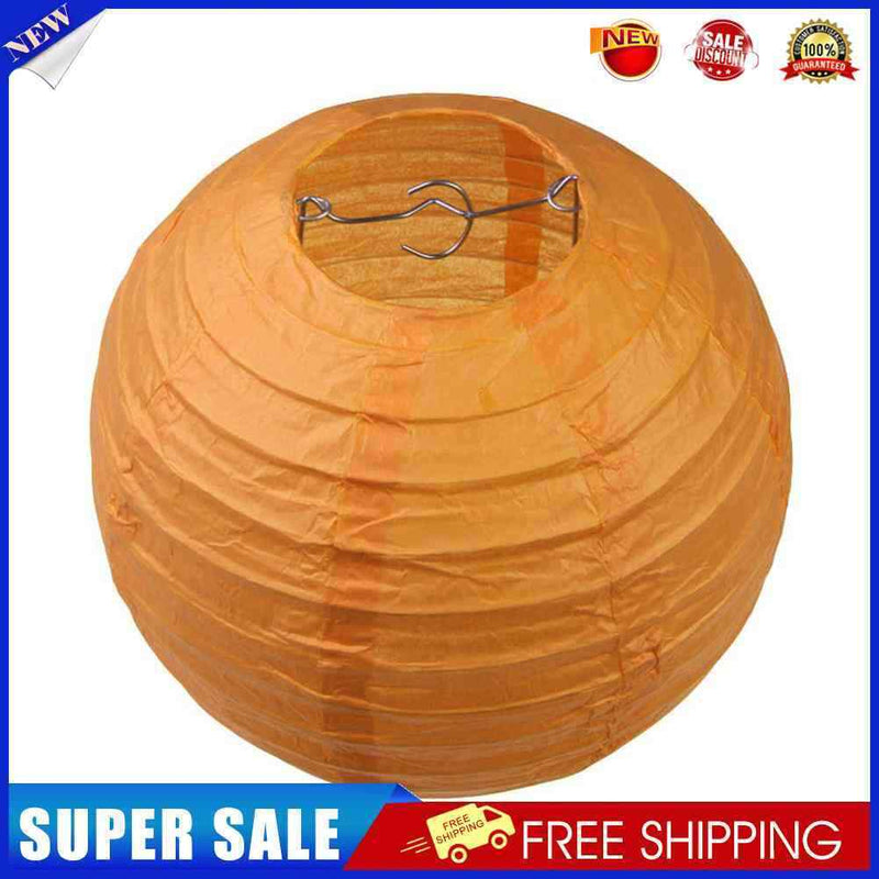 5pcs 8 inch Round Chinese Paper Lantern DIY Lamp Party Decor(Orange)