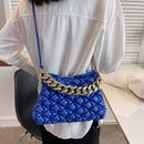 Fashion Pleated Quilted Purses Women Handbags Chain Shoulder Crossbody Handbag