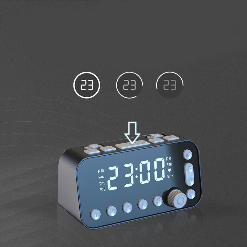 Dual Timer LED Digital Radio Clock Alarm Clock Sleep Bedside Clocks Home Decor