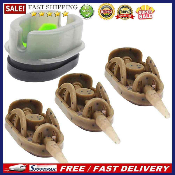 Portable Carp Fishing Parts 3+1 Feeder Mould Set Sinker Method Flat Troughs