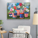 Diamond Painting 5D DIY Flag Flowerpot Full Round Drill Rhinestone Mosaic Crafts