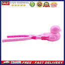 Snowball Maker Tool Duck Shape Snow Ball Tongs Clip with Handle (Pink)