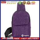 Men/Women Canvas Chest Packs Casual Crossbody Shoulder Sling Bag(Purple)