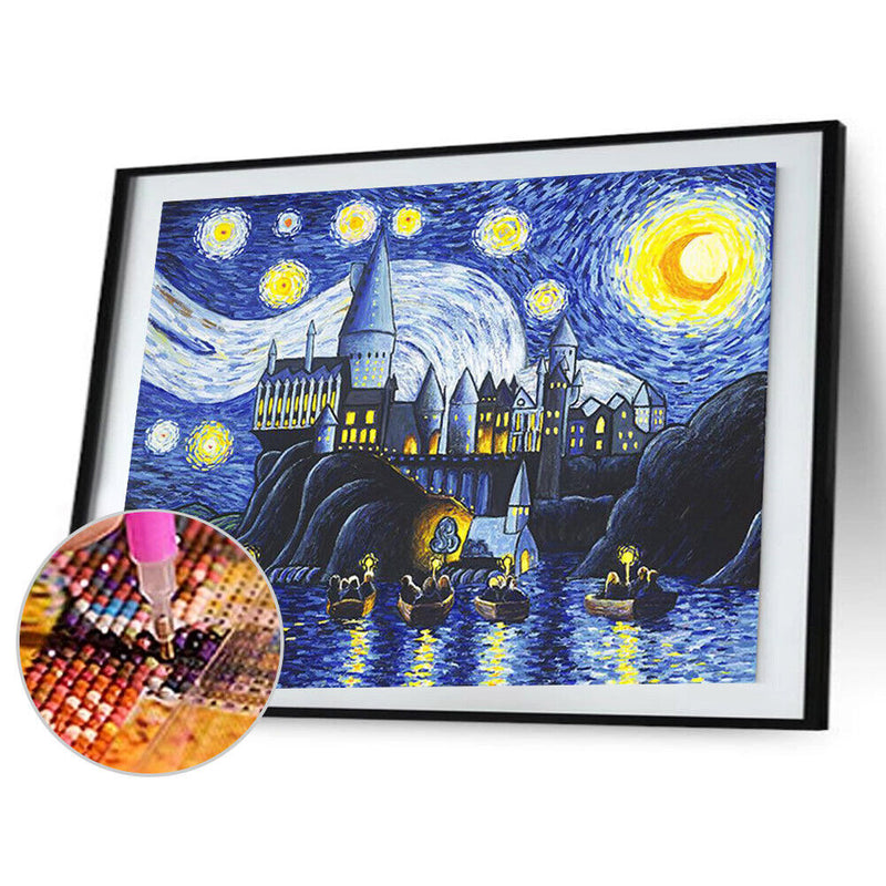 5D DIY Full Drill Diamond Painting Starry Night Cross Stitch Kits Bedroom Decor