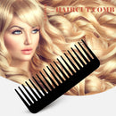 Smooth Comb Portable Wide Tooth Hairdressing Comb Pro Flat Comb (Black) Newly