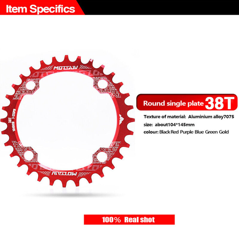 Bicycle Crank 104BCD 32T 34T 36T 38T Chainring Mountain Bike Chainwheel Crankset