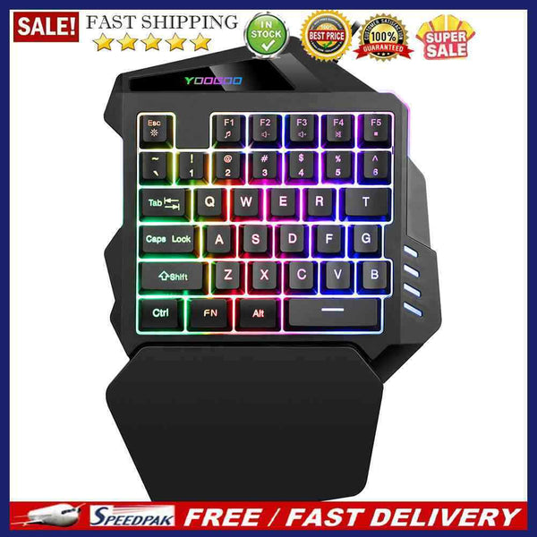 G94 One Handed Gaming Keyboard Single Handed Mini Membrane Keyboard for PC Gamer