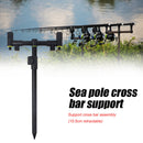 Adjustable Carp Fishing Rod Holder Ground Pole Stand w/Bite Alarm Indicator