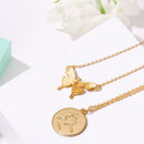 Multi-layer Pendant Necklace Women Butterfly Slices Chain Choker Jewelry Newly