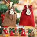 Christmas Advent Calendar Wooden Pendant Countdown Hanging Tags Number Label
