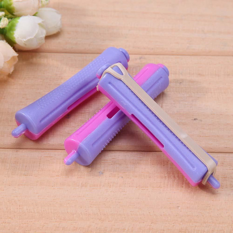 12pcs Perm Bar Rubber Band Hair Curler Hairdressing Tool(Random Color/7