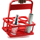 Portable Beer Rack Foldable Plastic Beer Basket Durable Wine Rack (Red) Newly