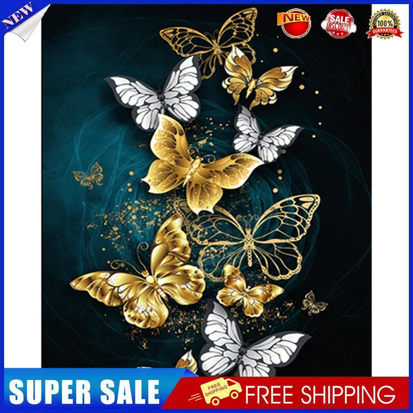 Color Butterfly DIY Canvas Paint By Numbers Oil Hand Painted Kit (YHRM-194)