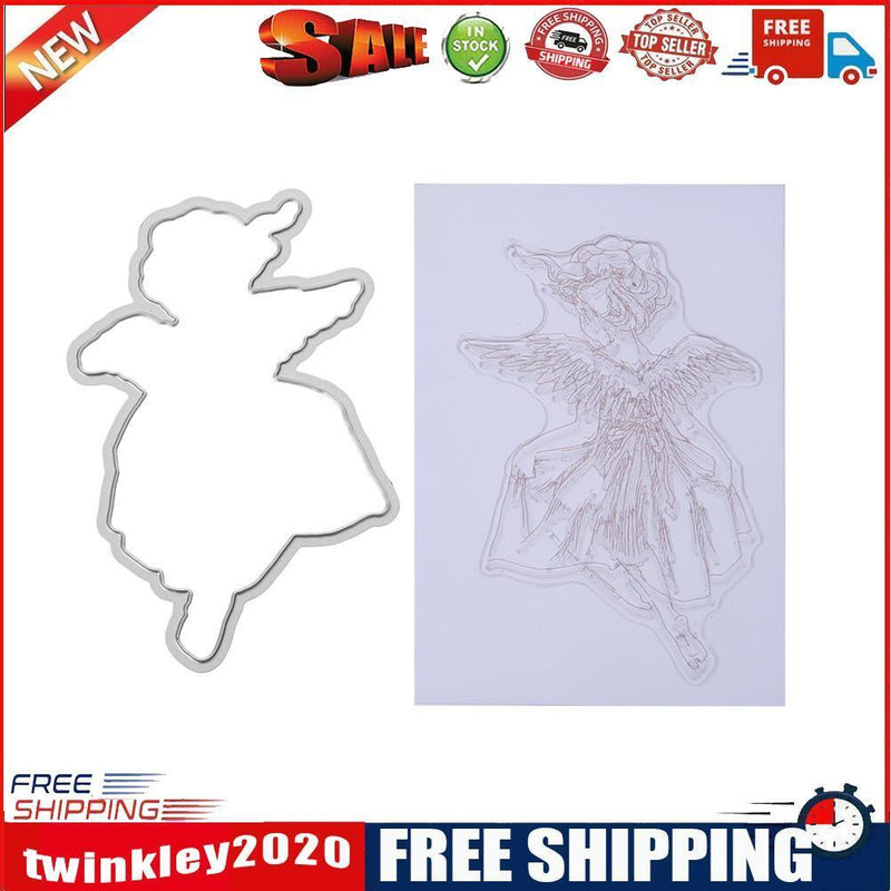 Silicone Clear Stamp + Metal Cutting Dies Stencil Frame Scrapbook Craft-172