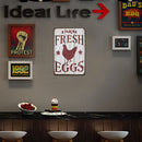 Fresh Egg Sheet Metal Drawing Metal Painting Tin Wall Home Poster Bedroom Sign