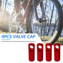 4pcs CNC Bike Tyre Presta Valve Cap Bicycle Tire Valve Dust Covers (Red) Newly