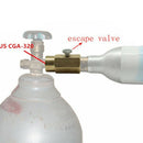 to CGA320 CO2 Adapter with Bleed Valve Cylinder Refill Adaptor For Sodastream