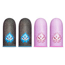 1 Pair Gaming Finger Sleeve Luminous Fingertips Cover Cots for PUBG (Pink)