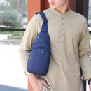 Simple Pure Color Sports Shoulder Handbags Men Oxford Cloth Crossbody Chest B