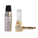 3.5mm Stereo Right Angle Male Plug Audio Headphone Soldering Connector Newly