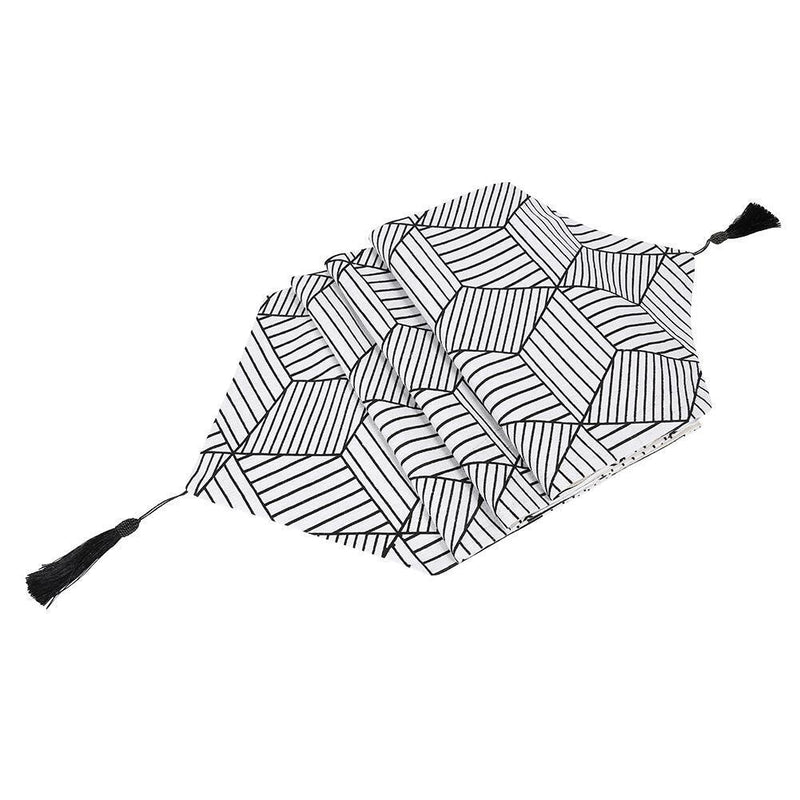 Simple Table Runner Modern Geometric Pattern Linen Tablecloth Tea Table Cover