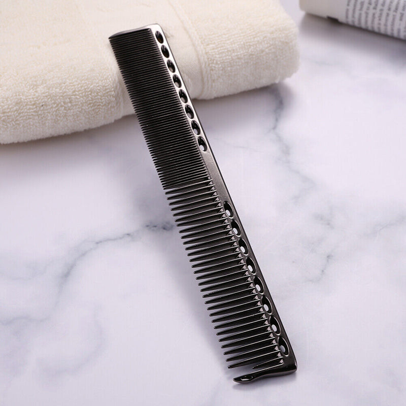Aluminum Metal Anti-static Cutting Comb Hair Hairdressing Barbers Salon Com