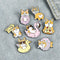 Dripping Oil Cartoon Badge Dog Enamel Pins Brooch Corgi's Happy Life