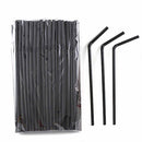 3XDrinking Straws Stripe Colourful Plastic Drinking Straws (100 Pack Black)