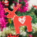 Home Decor Xmas Tree Hanging Christmas Decoration Elk Pendant Wooden Ornaments
