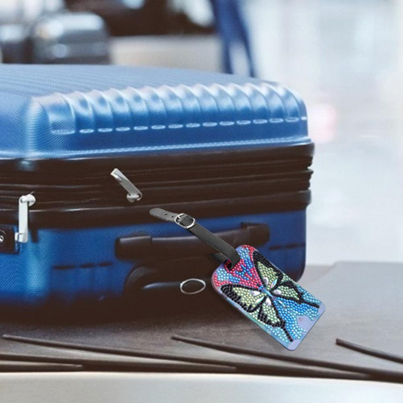 DIY Special Shape Diamond Painting Butterfly Shape Luggage Boarding Pass Label
