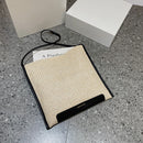 #A Women Straw Leather Handbags Large Capacity Beach Holiday Shoulder Totes Bags