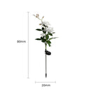 IP65 Waterproof Solar Powered 3 LED Rose Light Garden Ground Lamp (White) Newly
