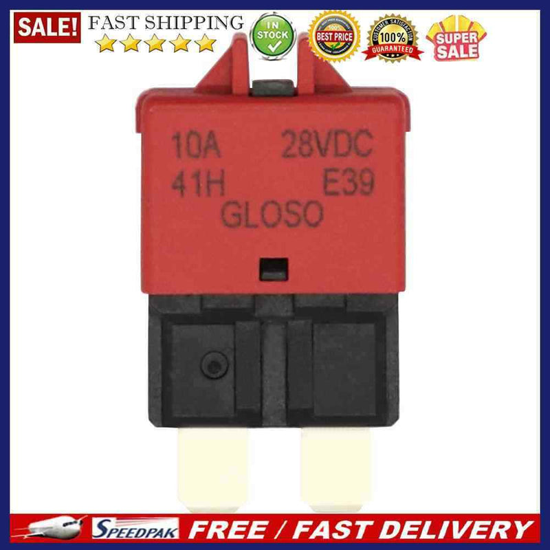 DC32V Manual Reset ATC Circuit Breaker Blade Fuse for Car Boat(10A Red