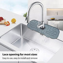 Faucet Absorbent Draining Mat Splash Guard Sink Water Drying Pad (Grey) Newly