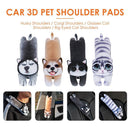 2pcsCartoon Animal Car Seat Belt Cover Plush Shoulder Pad (Cat w/ Big Eyes)