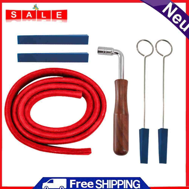 6pcs Luthier Tuner Parts Piano Maintenance Kit w/ Tuning Tool Rubber Mute Wrench