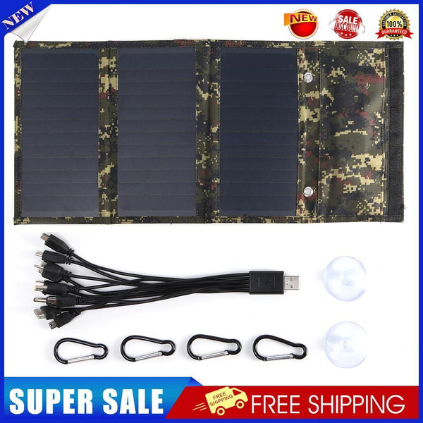 5V Cell Charger Dual USB Solar Power Panel Folding for Outdoor Tool (3 Fold