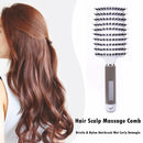 Scalp Massage Comb Bristle Curly Hair Brush Style Tools (Red+White)