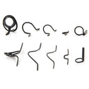 Fishing Rod Guides Stainless Steel Tip Top Ring Pole Repair Kit (Black)