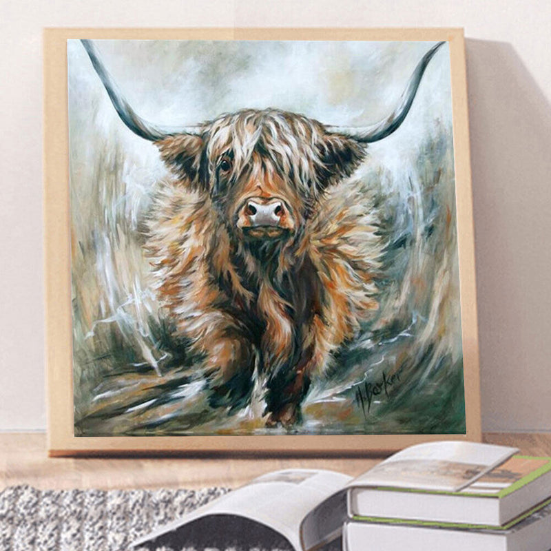Yak Oil Paint By Numbers Kits Canvas Picture Wall Art DIY Craft Coloring Dr