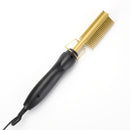 Adjustable Temperature Hair Straightener Curler Wet Dry Electric Heating Comb