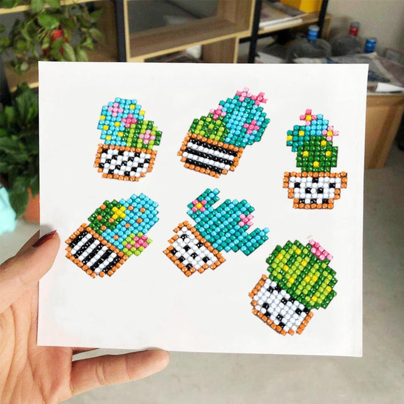 DIY Full Drill Diamond Painting Children Round Diamond Stickers Cross Stitch Kit
