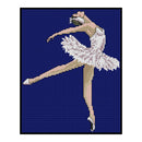 14CT Full Cross Stitch Ballet Stamped DIY Kits Handmade Cotton Embroidery