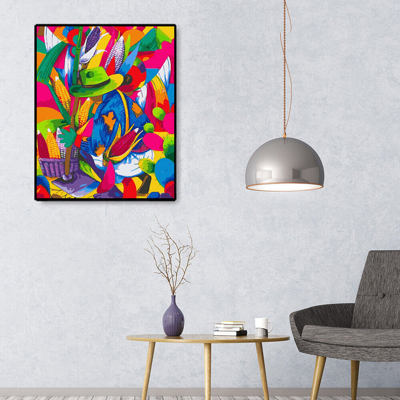 DIY Painting By Numbers on Canvas Abstract Oil Coloring Drawing Picture Art