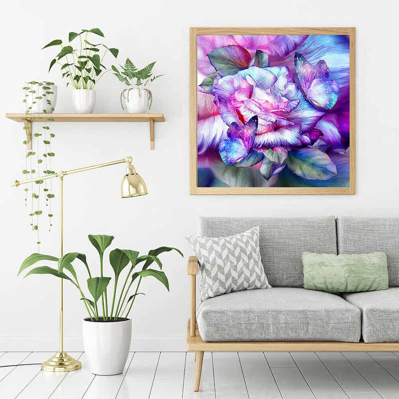 5D Butterfly Flower Diamond Painting DIY Embroidery Rhinestone Cross Stitch